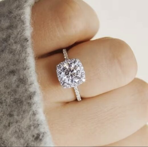 SILVER WOMEN ENGAGEMENT RING