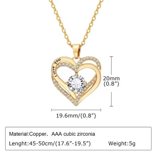 VNOX HEART NECKLACE FOR WOMEN