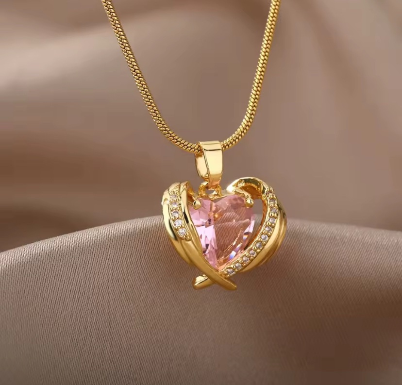 PINK CUBIC NECKLACE