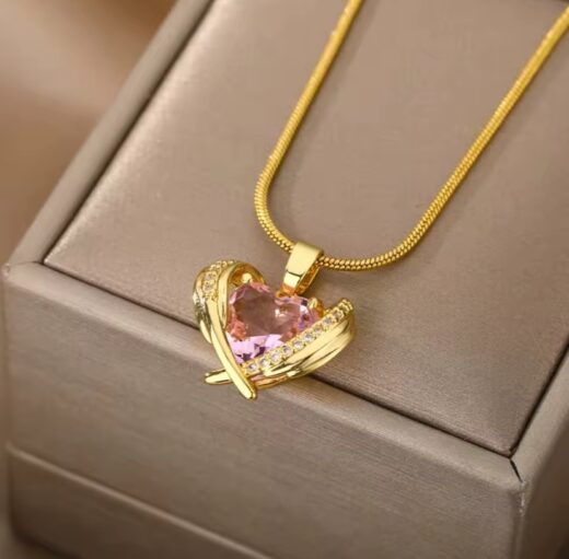 PINK CUBIC NECKLACE