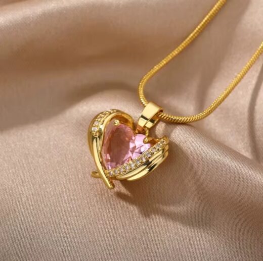 PINK CUBIC NECKLACE