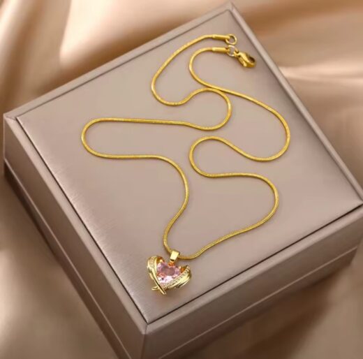 PINK CUBIC NECKLACE
