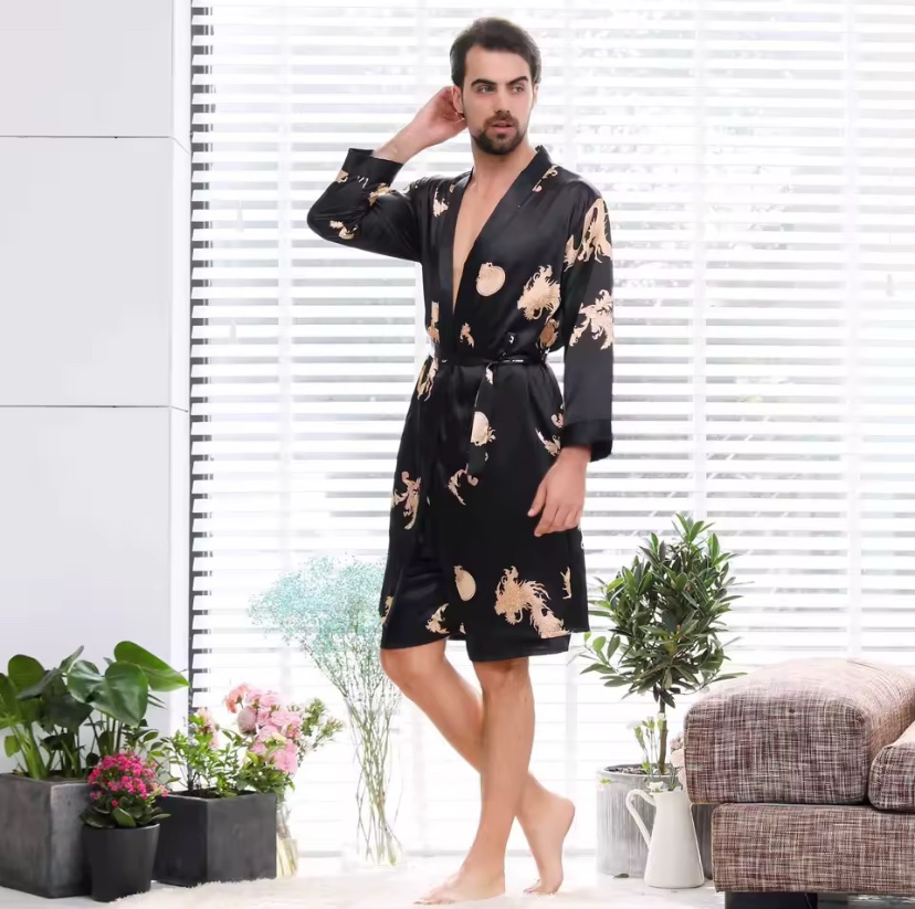 BLACK ROBE PYJAMAS